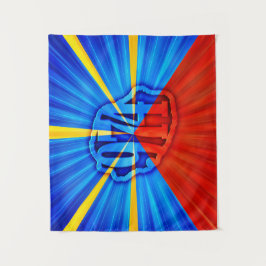 974 Ile de la Réunion - Vlag van Réunion Wandkleed