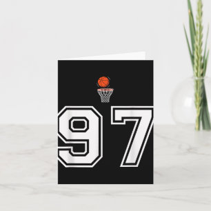 97 Aantal Basketbal Stijl Wit Kaart