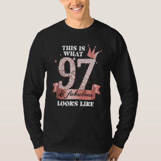 97 & Fabulous I Black Peach Party Group Candid Pho T-shirt