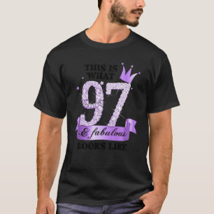 97 & Fabulous I Paars Lila White Party Group Pho T-shirt