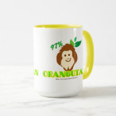 97% Orangutan Mug - fièrement montrer votre ADN! (Devant droit)