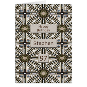 97e anniversaire Mandala Design Abstrait