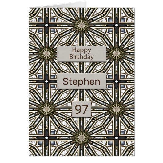 97e anniversaire Mandala Design Abstrait (Devant)