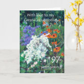 97e carte d'anniversaire pour Grand-Mère - Jardin (Fleur jaune)