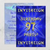 97e invitation à la fête d'anniversaire (Devant / Derrière)
