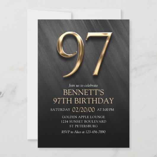 97e Invitation d'anniversaire (Devant)
