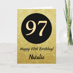 97e Joyeux Anniversaire Carte Parties scintillant