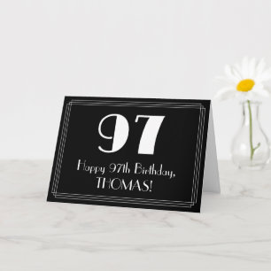 97e verjaardag ~ Art Deco Geïnspireerde look "97", Kaart