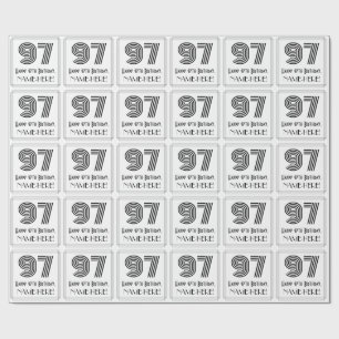 97e verjaardag: Art Deco Geïnspireerde stijl "97"  Cadeaupapier