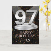 97th Birthday Spotlights Ajouter une carte de nom (Fleur jaune)