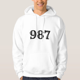 " 987-nummer grafisch T-shirt" Hoodie