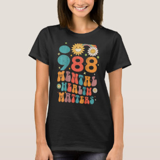 988 Mental Health Matters Suicide Prevention Retro T-shirt
