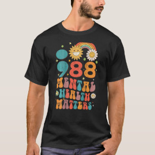 988 Mental Health Matters Suicide Prevention Retro T-shirt