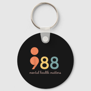 988 Semicolon Geestelijke Gezondheid S Zelfmoordpr Sleutelhanger