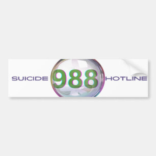 988 Sticker pare-chocs pour la prévention du suici