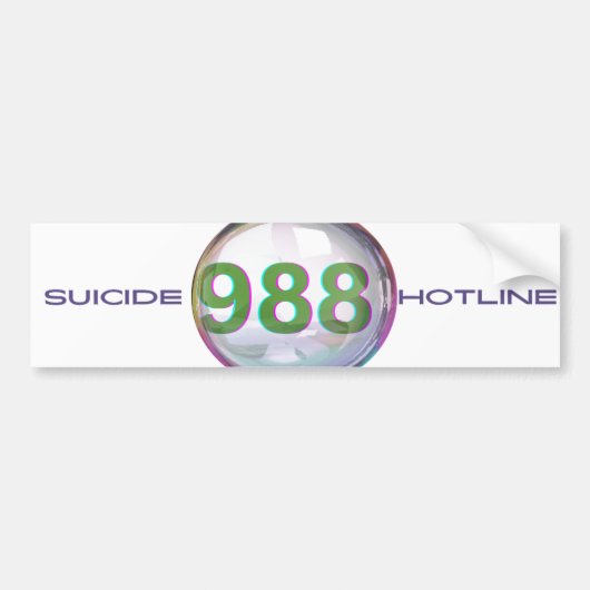 988 Sticker pare-chocs pour la prévention du suici (Devant)