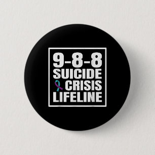988 Zelfmoord- en Crisislijn Zelfmoordpreventie Ronde Button 5,7 Cm