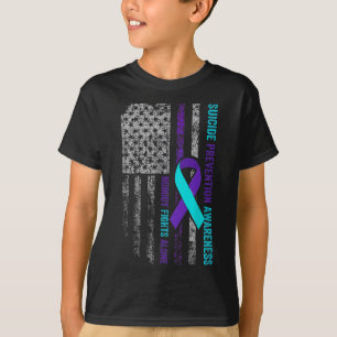 988Suïcide preventie Bewustzijn Amerikaanse vlag N T-shirt