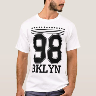 98 BKLYN Brooklyn Vintage Varsity Grafische T-Shir T-shirt