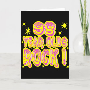98 jaar Olds Rock! (Roze) Wenskaart Kaart