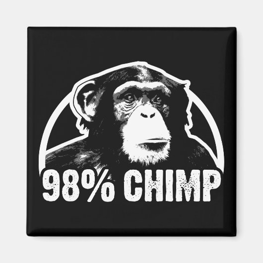 98 procent chimpansee magneet (Voorkant)