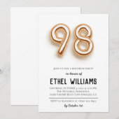 98e anniversaire de fête Invitation (Devant / Derrière)