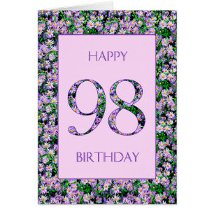 98e anniversaire de marguerites violettes