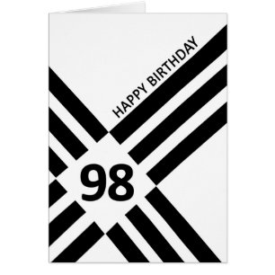 98e diagonaal ontwerp zwarte lijn Birthday