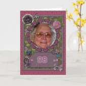 98ème Carte photo pour un anniversaire (Fleur jaune)