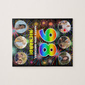 98ste verjaardag: Leuke regenboog #, Aangepaste na Legpuzzel (Horizontaal)