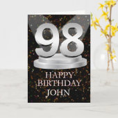98th Birthday Spotlights Ajouter une carte de nom (Fleur jaune)