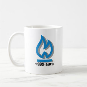 +999 aura reels meme koffie, warme chocolademelk m koffiemok