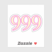 999 Engel Nummer Zegeningen Sticker (Vel)