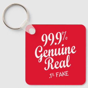 99,9% Echt 0,1% Nep Sleutelhanger