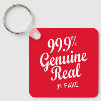 99,9% Echt 0,1% Nep Sleutelhanger