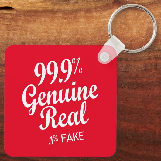 99,9% Echt 0,1% Nep Sleutelhanger (Achterkant)