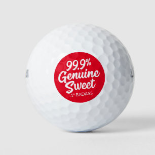 99,9% echte zweet.1% Badass Gold Balls Golfballen