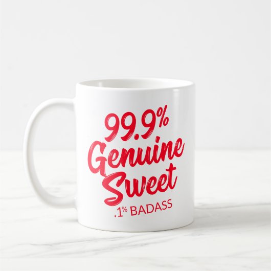99,9% Véritable Douce .1% Mug Badass (Gauche)