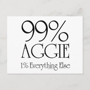 99% Aggie Briefkaart