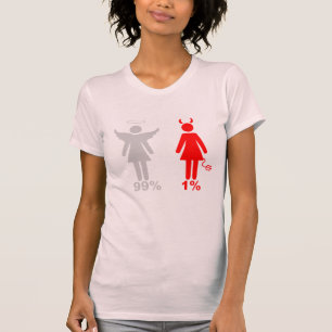 99% Angel 1% duivelvrouw T-shirt