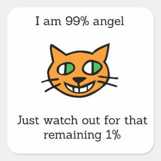 99% Angel Vierkante Sticker