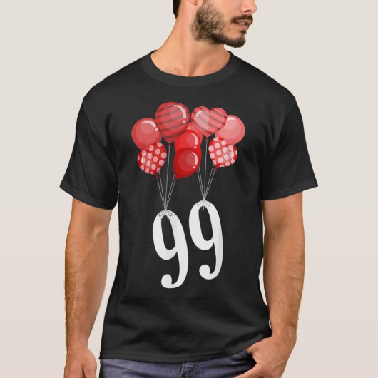 99 Ballons rouges - Peace Love 80s T-shirt classiq (Devant)