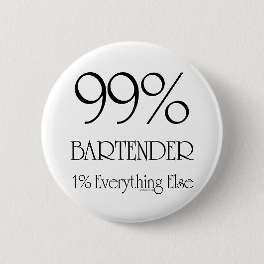 99% Bartender Ronde Button 5,7 Cm (Voorkant)