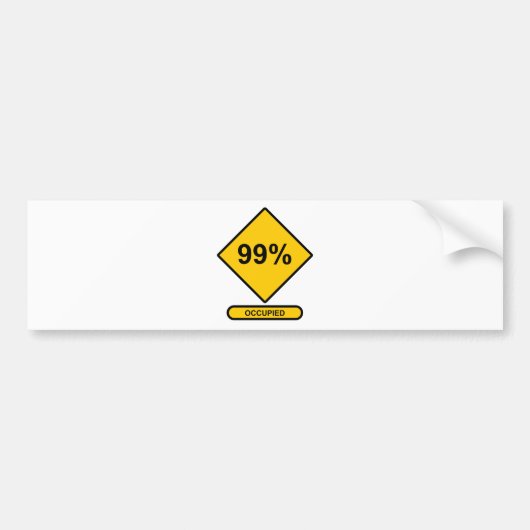 99% bezet bumpersticker (Voorkant)