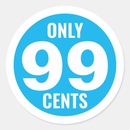 99 cent ronde sticker (Voorkant)