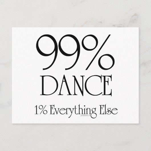 99% Dance Briefkaart (Voorkant)