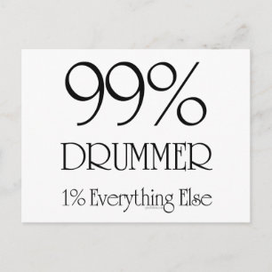 99% Drummer Briefkaart