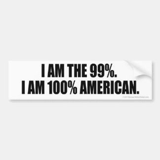 99% EN 100% AMERIKAANS BUMPERSTICKER