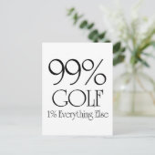 99% Golf Briefkaart (Staand voorkant)