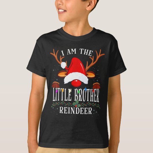 99 I Am The Little Brother Reindeer Christmas Fami T-shirt (Voorkant)